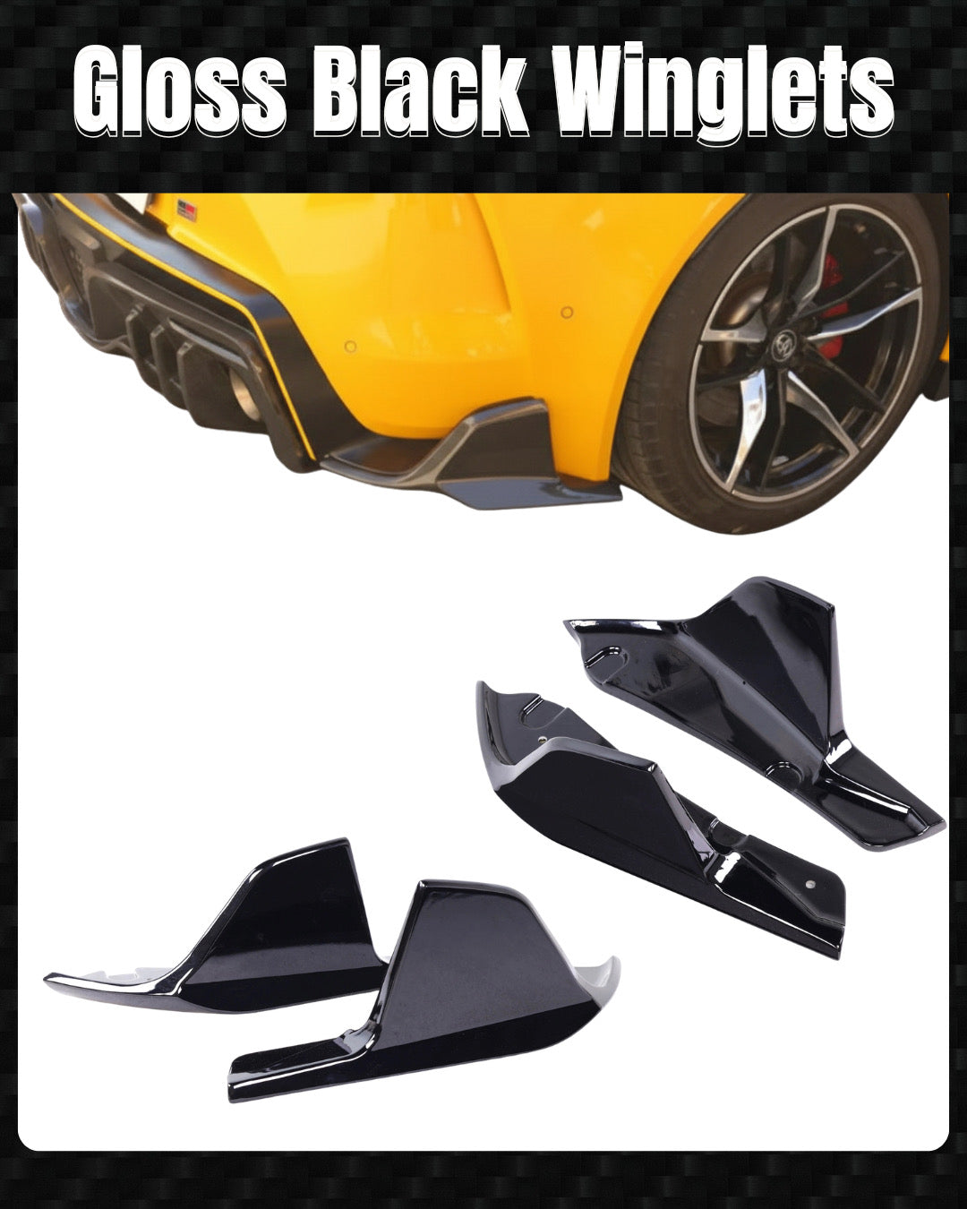 Gloss Black Rear Winglets