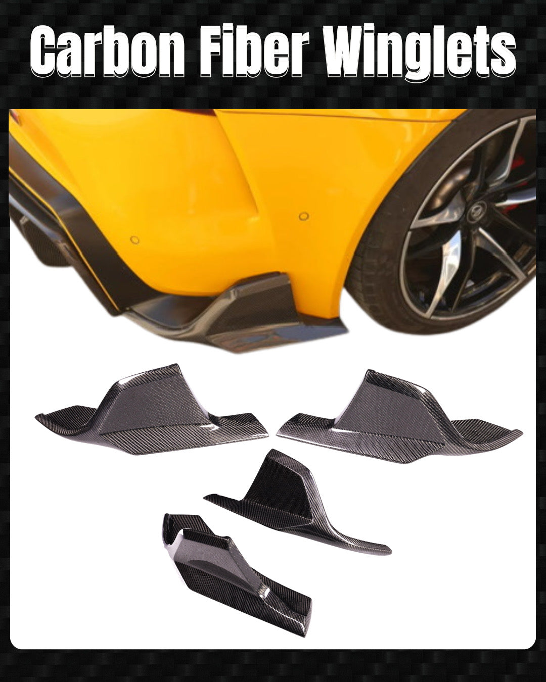 Carbon Fiber Rear Winglets