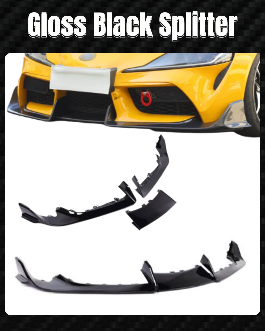 Gloss Black Front Splitter (Type C)
