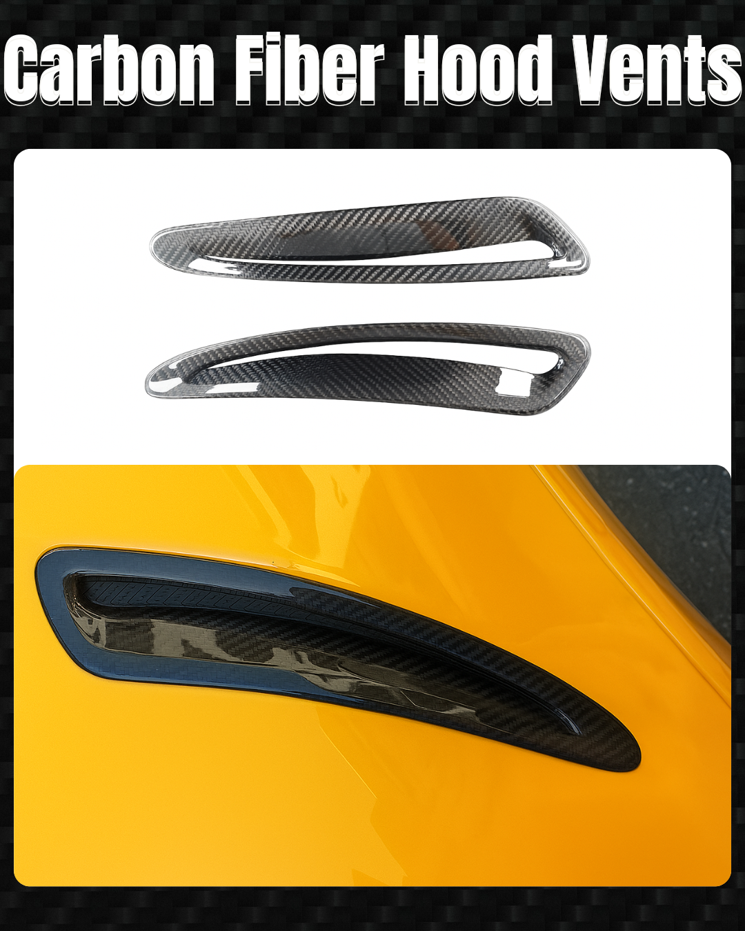 Carbon Fiber Hood Vents (Add-On)
